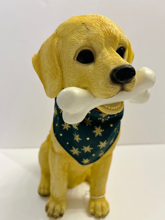 ❄️ Festive Reversible Scrunchie Dog Bandana - Emerald & Gold Snowflake