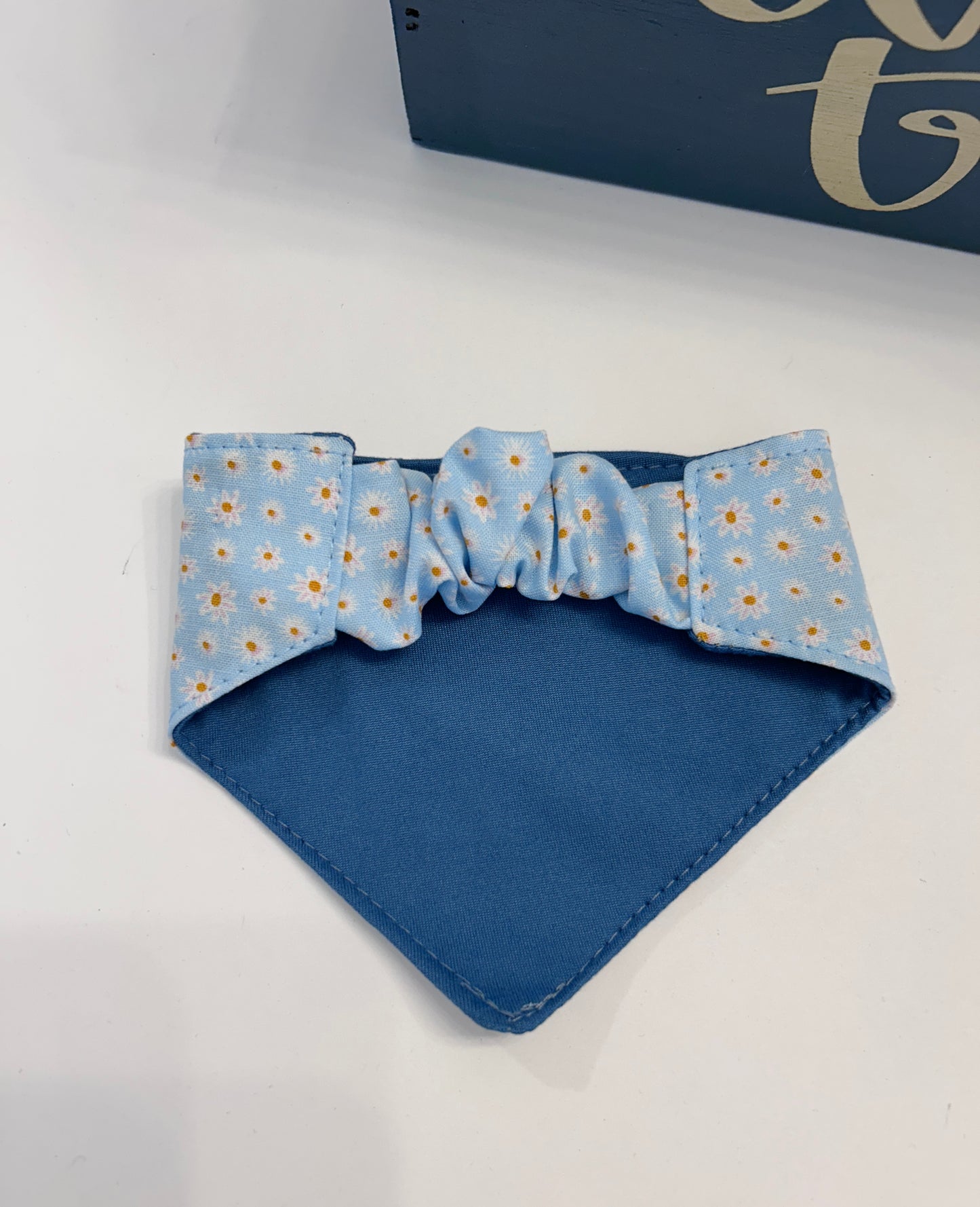 Light Blue Slip-On Pet Scrunchie