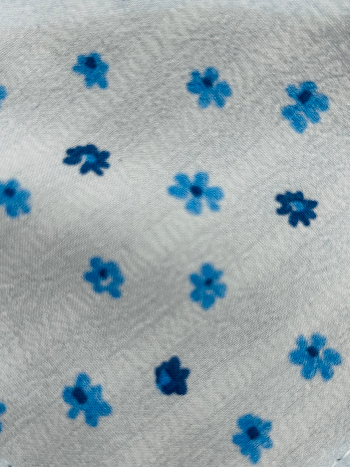 Blue with Small Flowers Dog Bandana β Adjustable, Soft & Stylish
