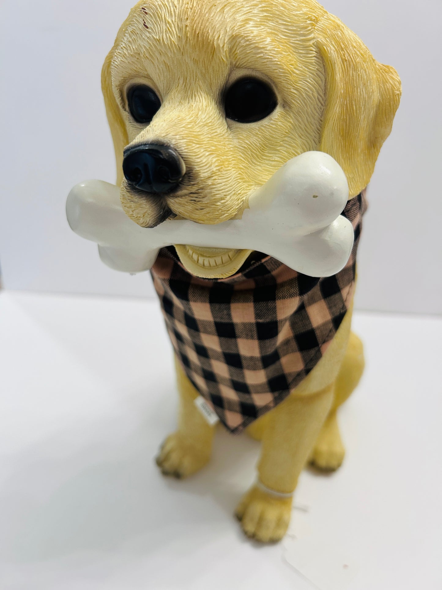 🐾 Cozy & Reversible Scrunchie Dog Bandana - Black & Tan Buffalo Plaid