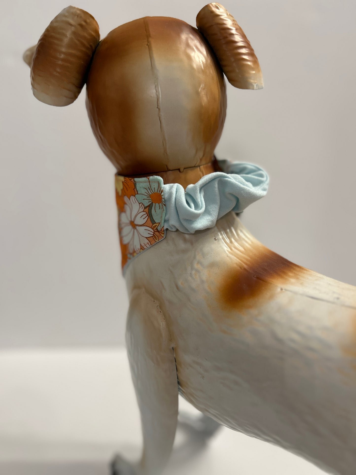 Retro Flower Power Dog Bandana | Reversible Fall Floral Daisy Slip-On Pet Accessory