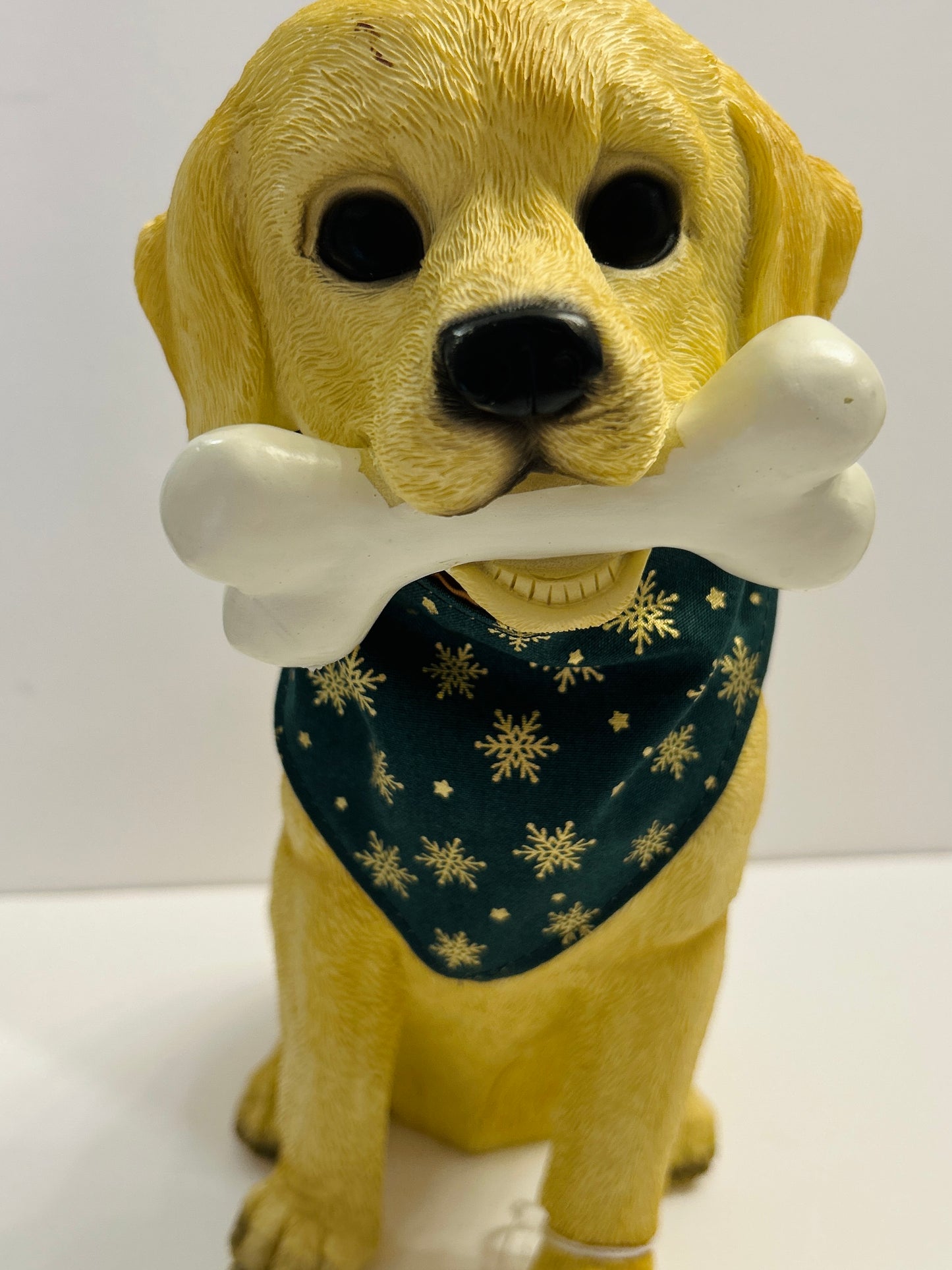 ❄️ Festive Reversible Scrunchie Dog Bandana - Emerald & Gold Snowflake