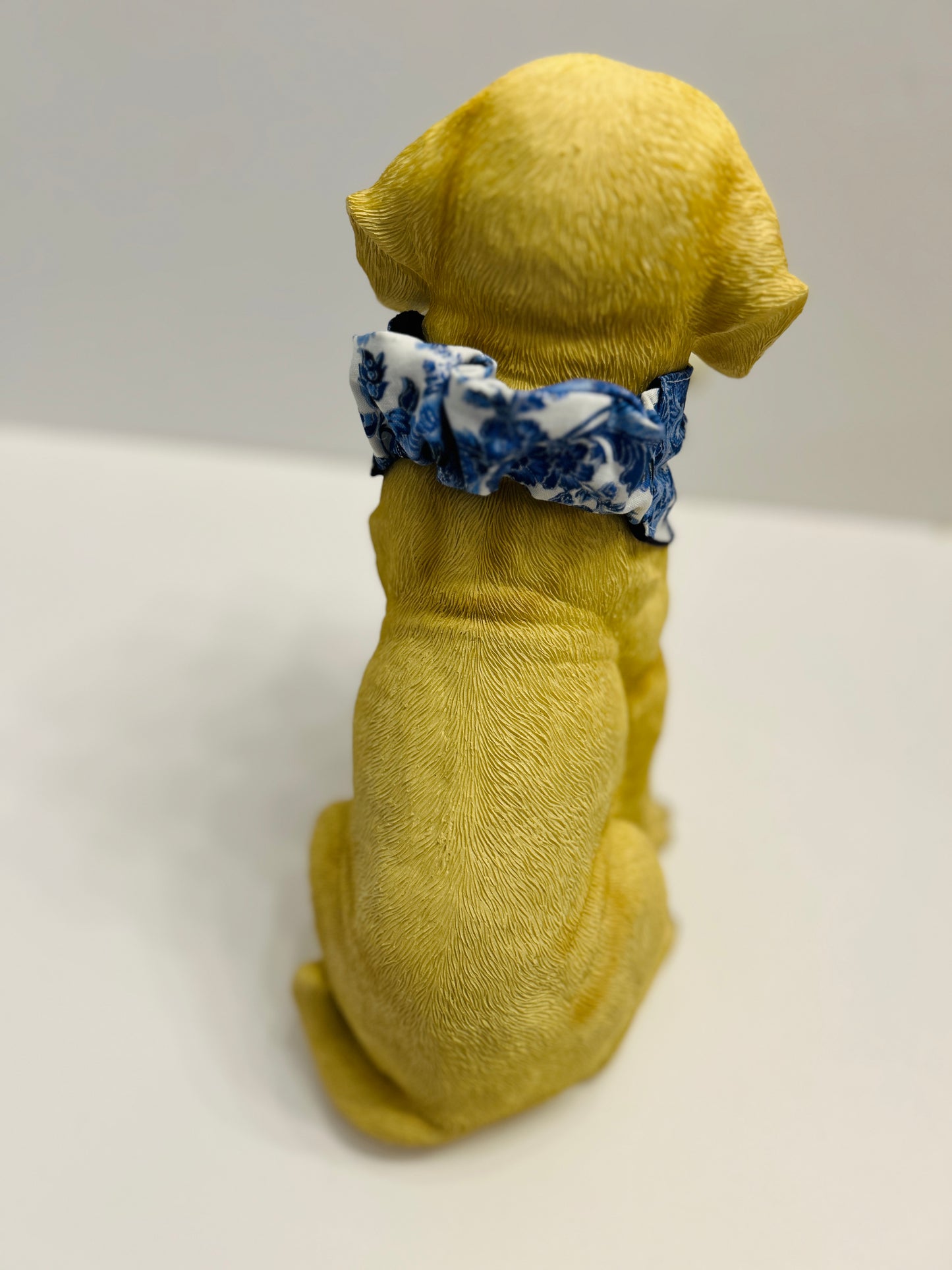 Classic Blue Toile Dog Bandana | Reversible Navy Floral Slip-On Pet Bandana French Country Accessory