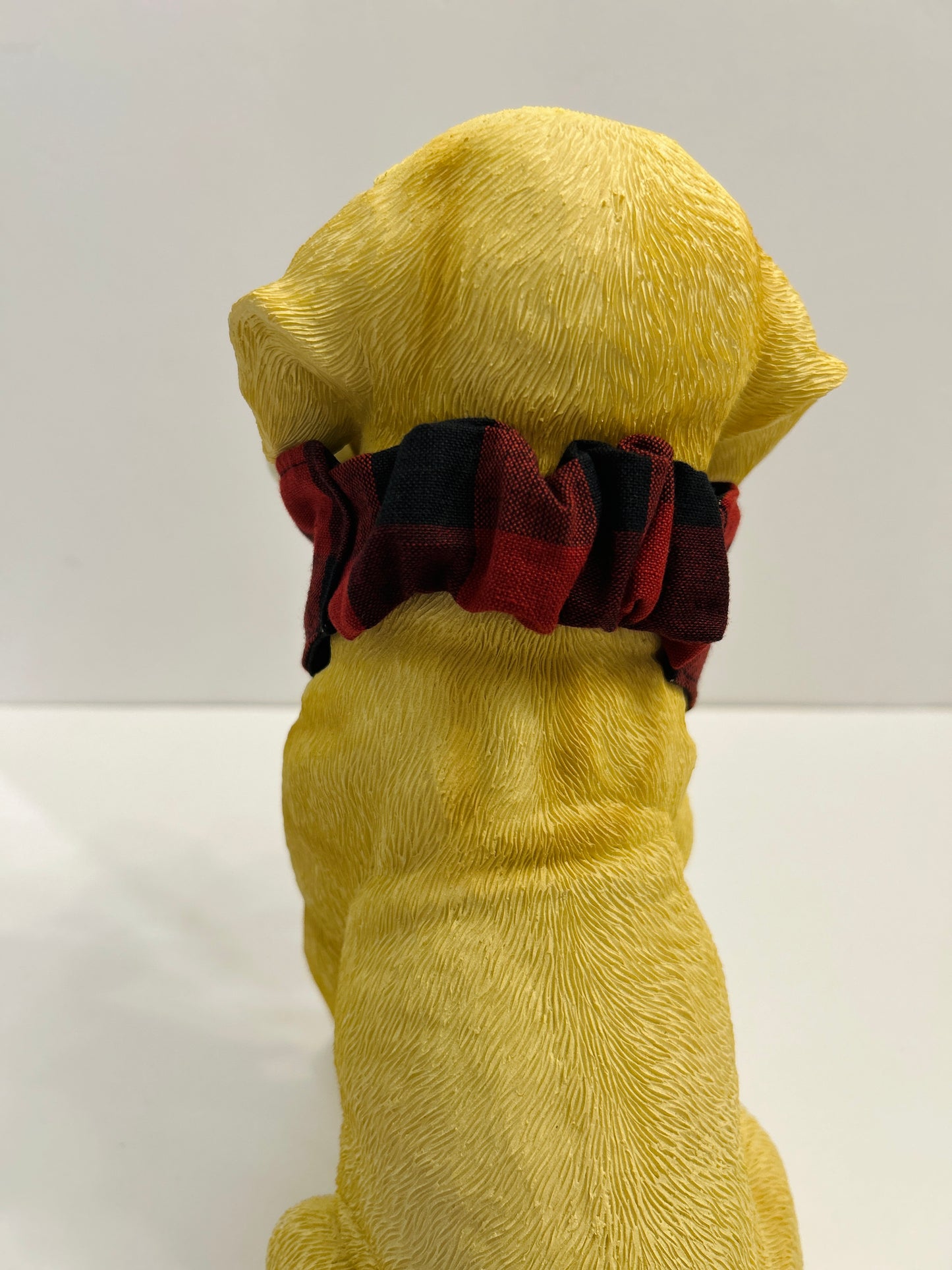 ❤️ Reversible Scrunchie Dog Bandana - Classic Dark Red & Black Buffalo Plaid