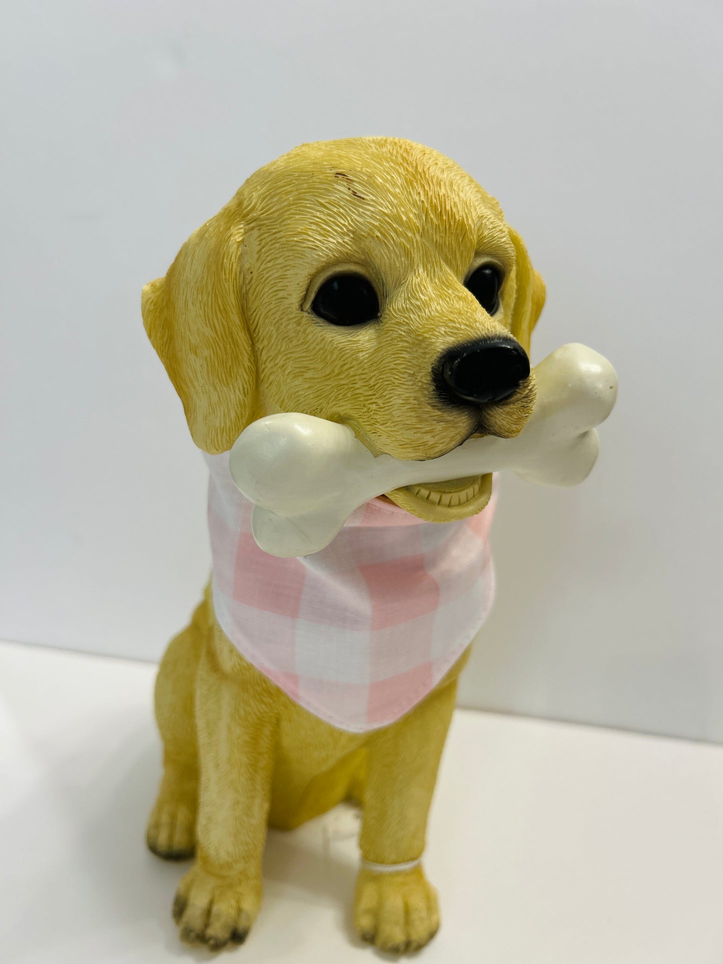 🌸 Sweetheart Scrunchie Dog Bandana - Pink Gingham & Ribbed Knit Reversible