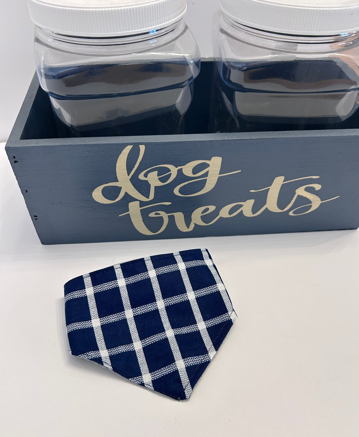 Classic Dark Blue Plaid Pet Apparel