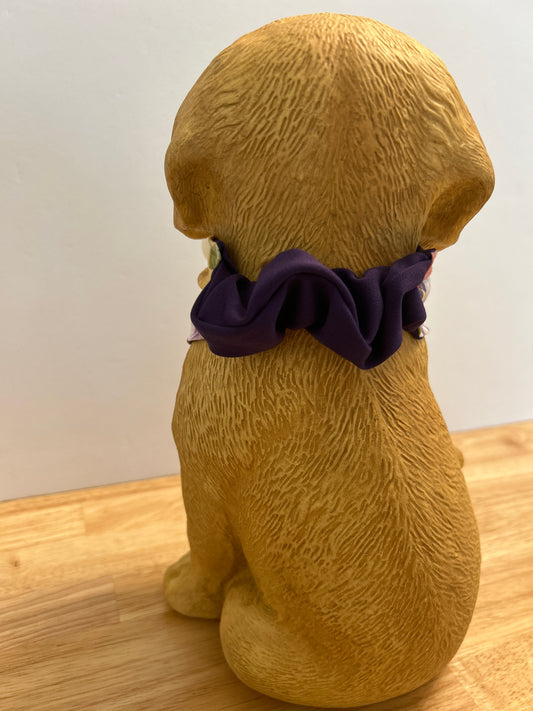 Soft floral scrunchy-style reversible bandana