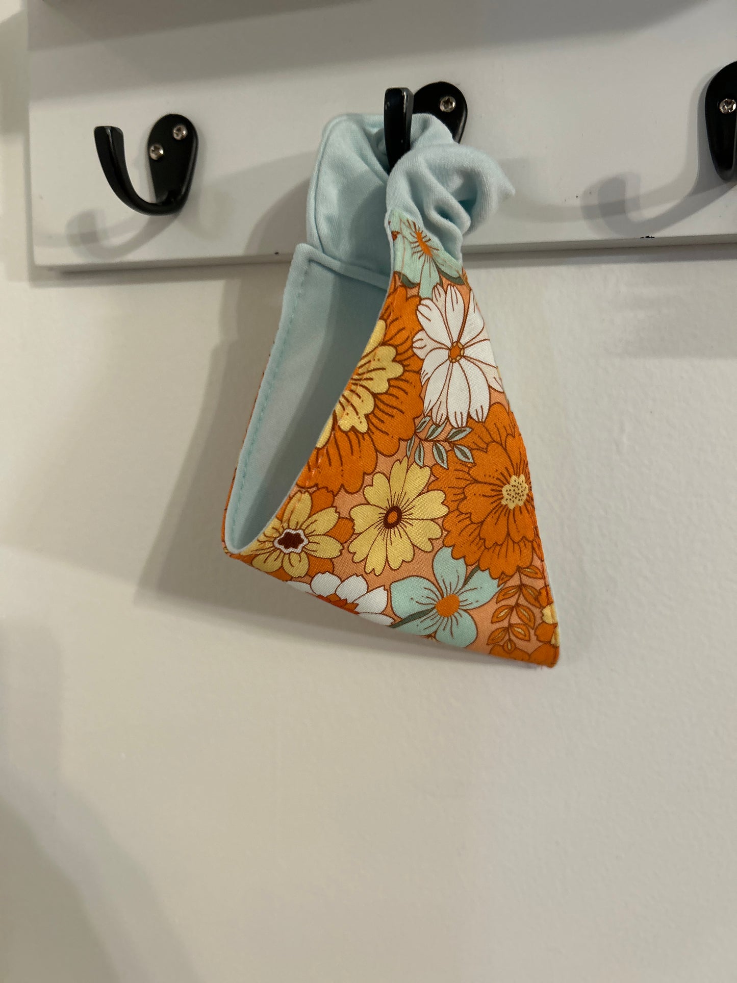 Retro Flower Power Dog Bandana | Reversible Fall Floral Daisy Slip-On Pet Accessory