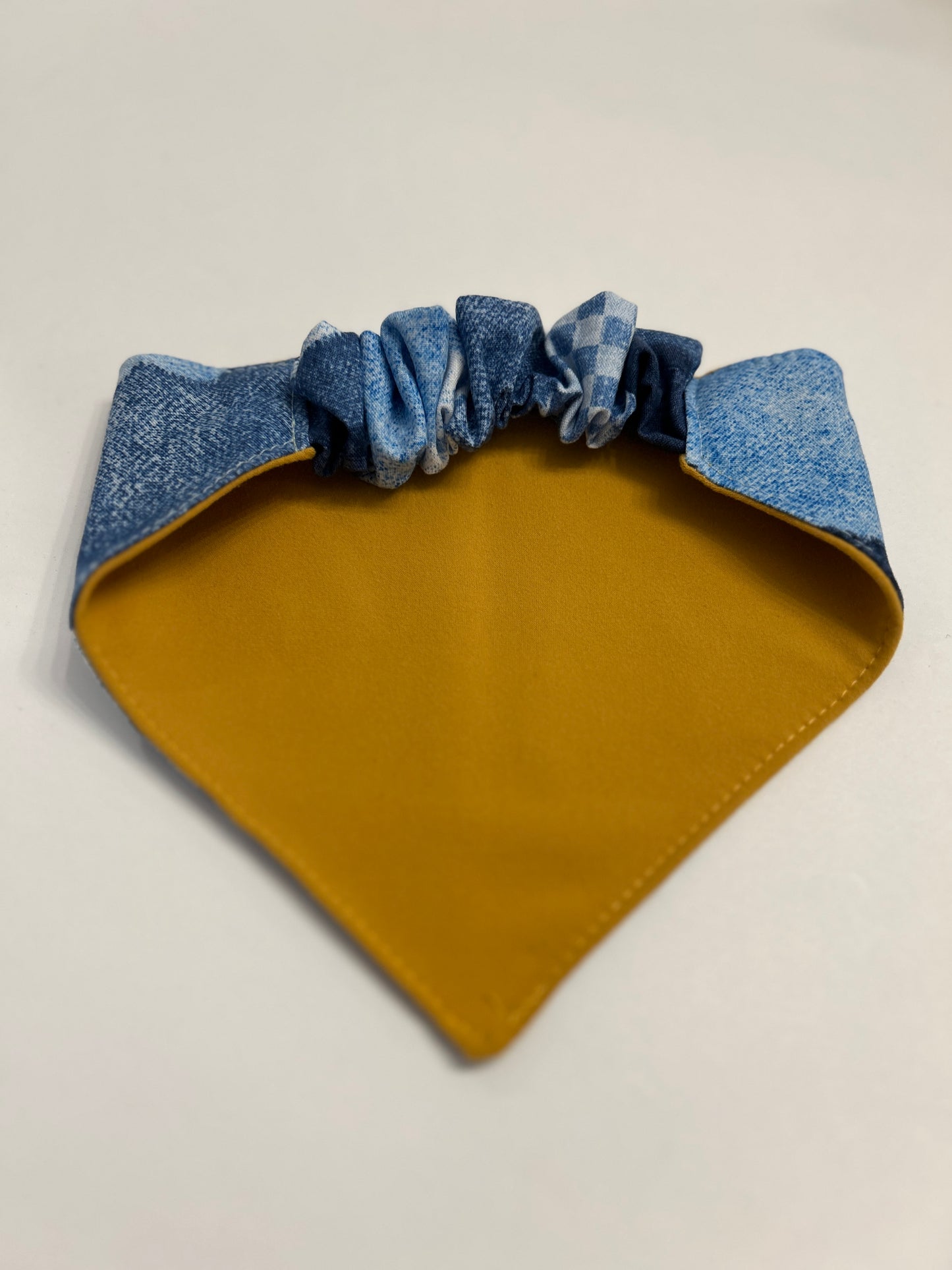 Patchwork Daisy & Denim Dog Scrunchy Bandana