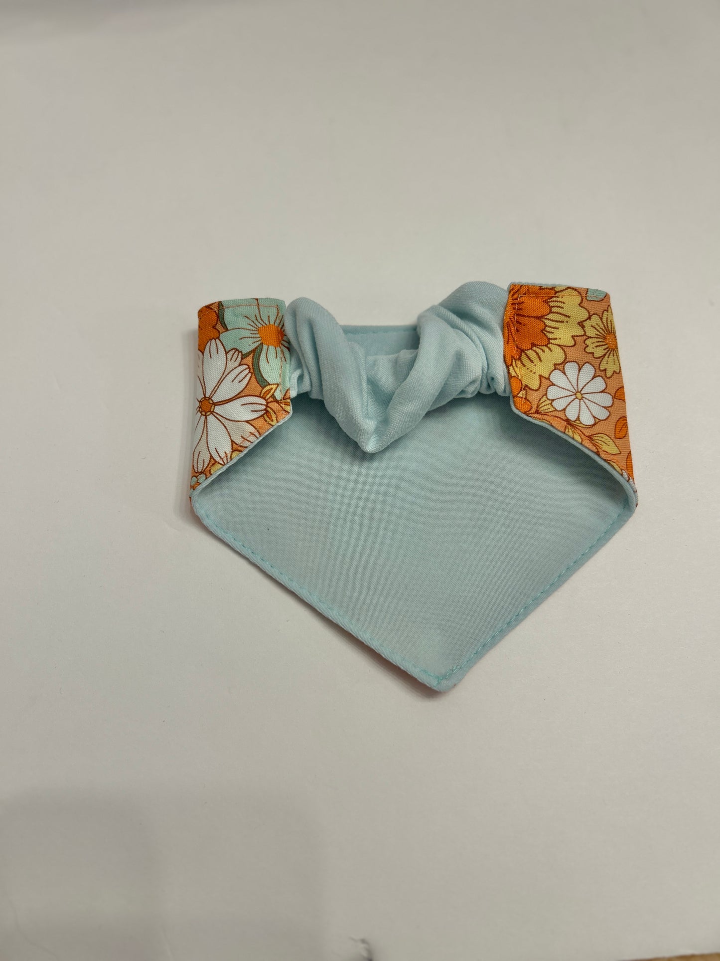 Retro Flower Power Dog Bandana | Reversible Fall Floral Daisy Slip-On Pet Accessory