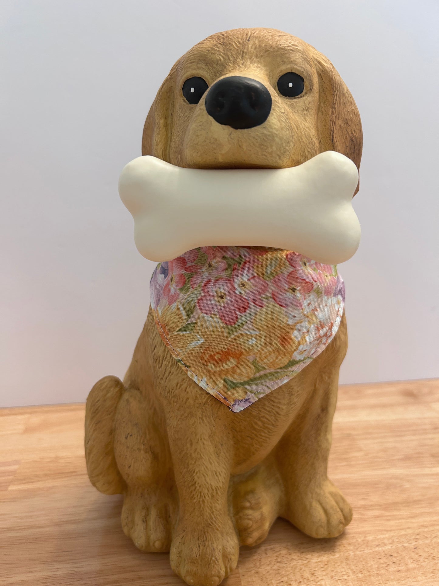 Soft floral scrunchy-style reversible bandana