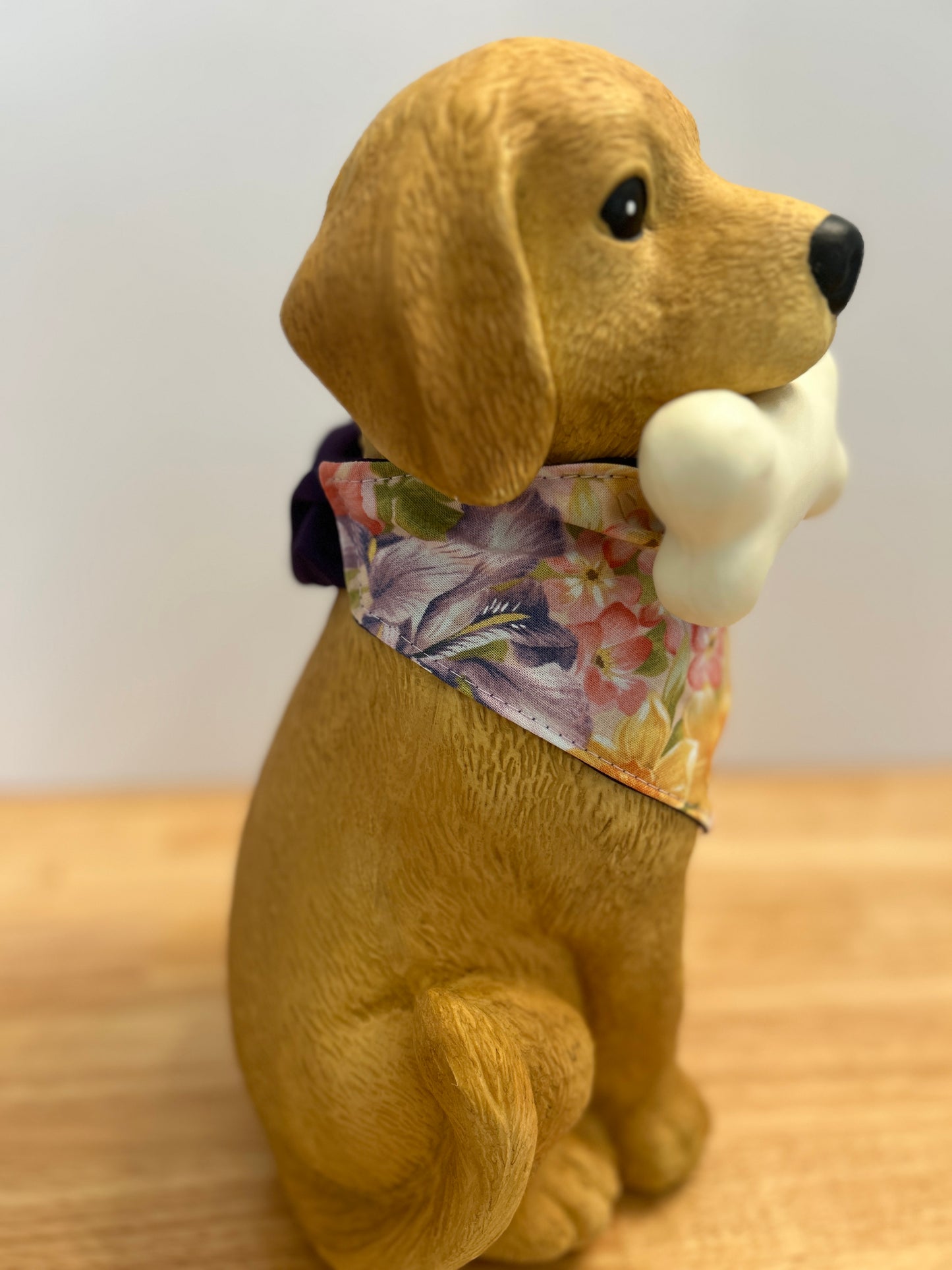 Soft floral scrunchy-style reversible bandana