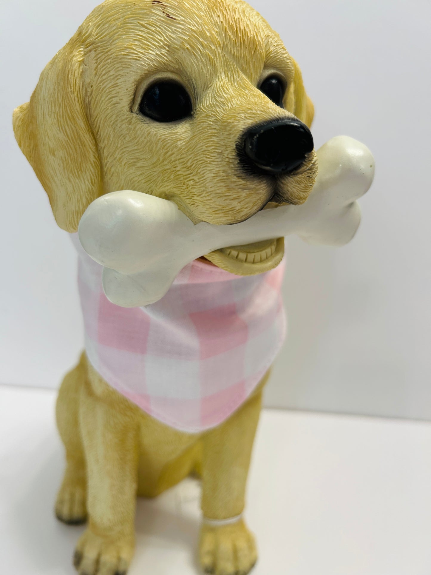 🌸 Sweetheart Scrunchie Dog Bandana - Pink Gingham & Ribbed Knit Reversible