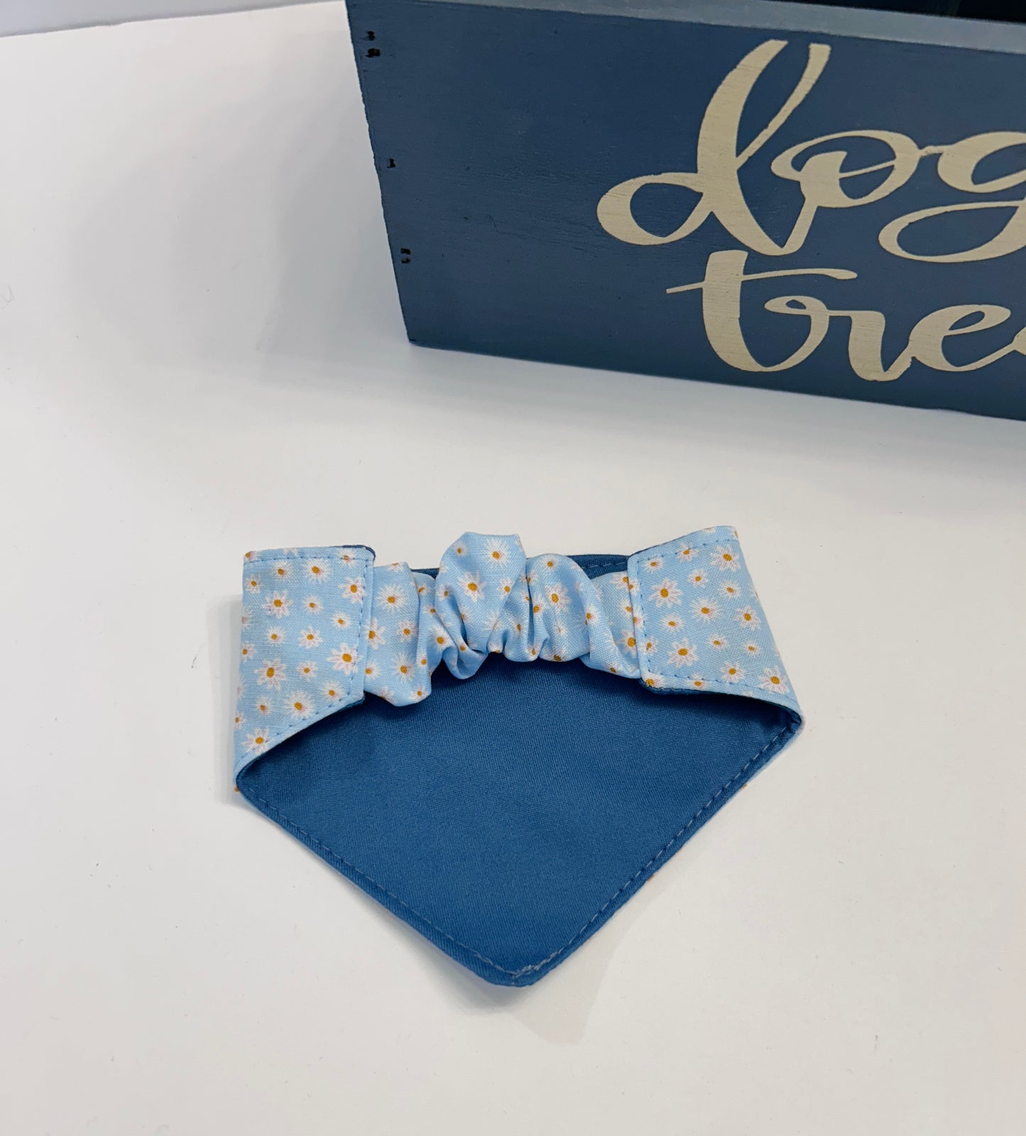 Light Blue Slip-On Pet Scrunchie
