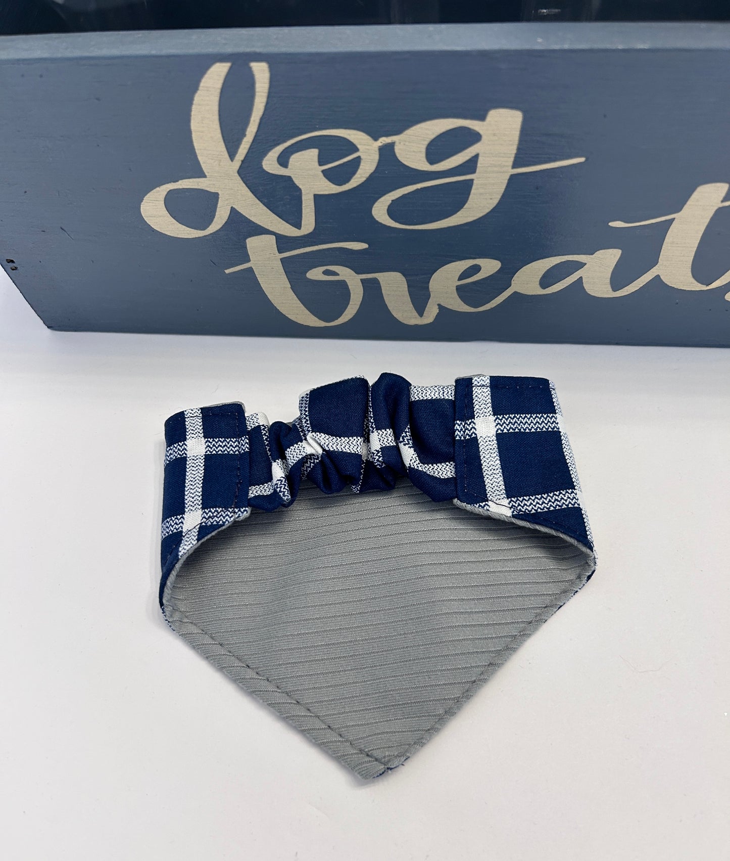Classic Dark Blue Plaid Pet Apparel