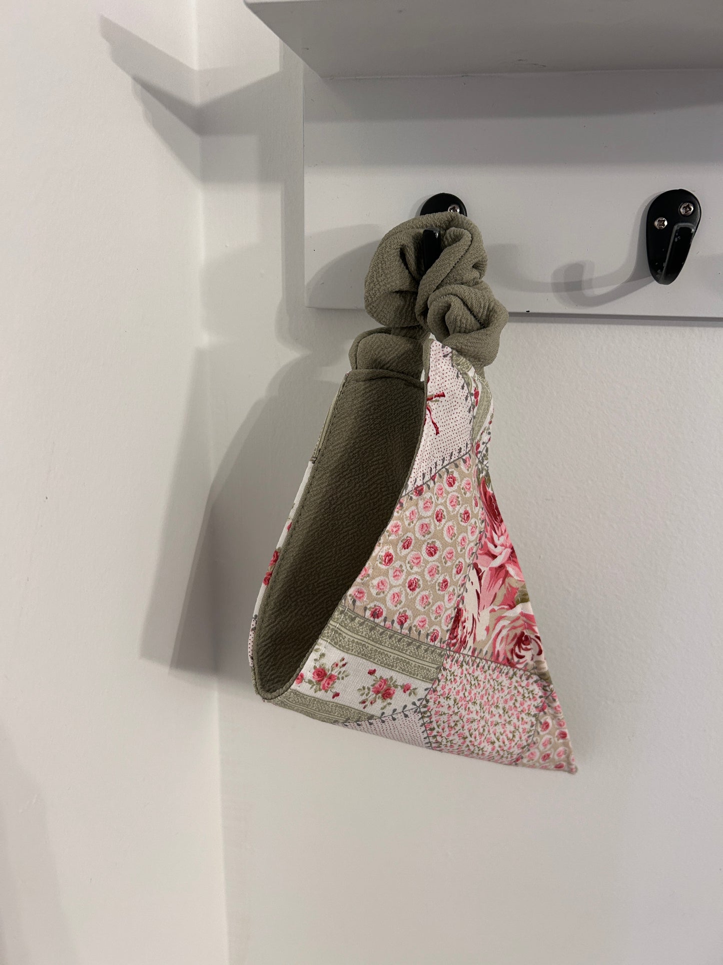 Charming Patchwork Floral Scrunchie Dog Bandana | Easy Slip-Over Elastic Style